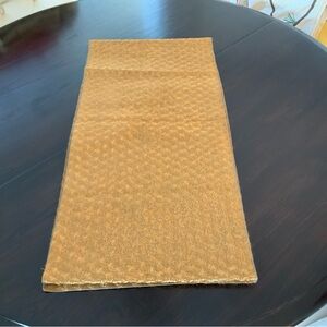Crate&Barrel Mirabelle Gold Swirl Table Runner